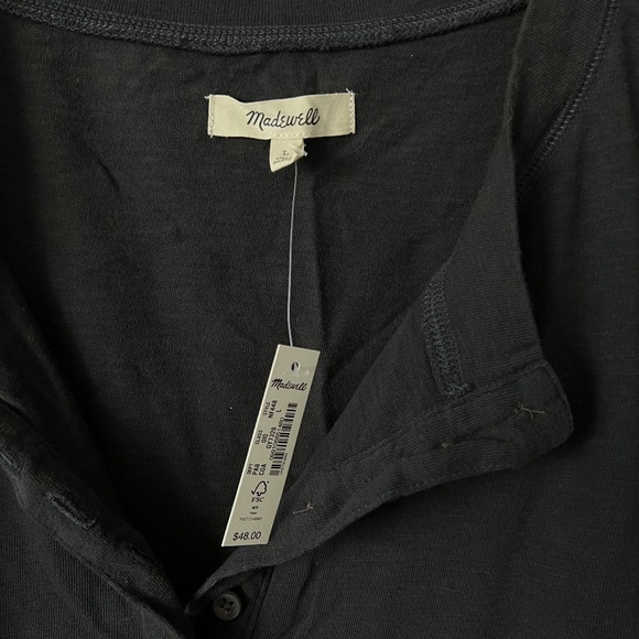 Madewell Garment-Dyed Henley Muscle Tee size L - Picture 6 of 8